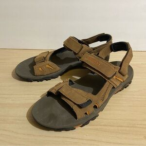 Merrell Mens Dark Earth Moab Drift Strap Outdoor Sandals Brown Hook Loop Size 11